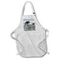 Apron - Many geometric silver spheres on metal surface with reflections. Designs - Surreal