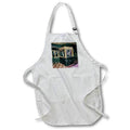 Apron - Contemporary digital artwork based on photo of a theater ticket booth. Designs - Cities And Structures