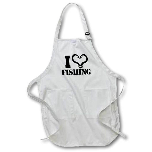 Apron - I Love Fishing Great gift for Fisherman Fisher S.Heller and Kids - Fishing