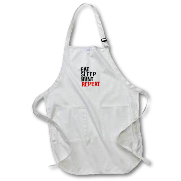 Apron - Eat Sleep Hunt Repeat Gift for Hunter S.Heller and Kids - Hunting