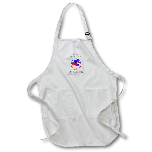 Apron - I Am American I Have The Right To Bear Arms Approval Not Required S.Heller and Kids - Hunting