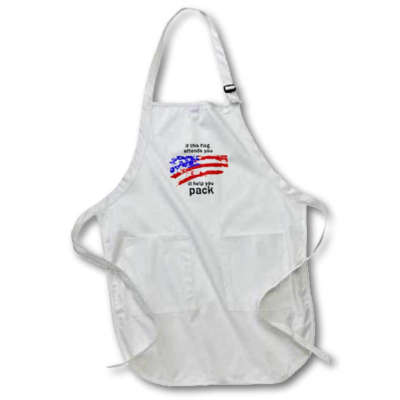 Apron - If This Flag Offends You Ill Help You PackI love America S.Heller and Kids - America