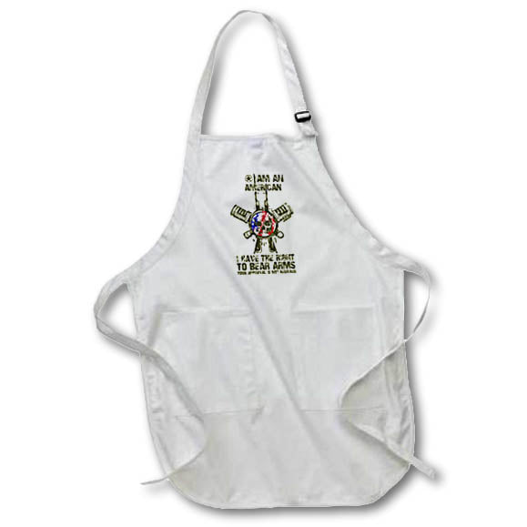 Apron - I Am American I Have The Right To Bear Arms Approval Not Required S.Heller and Kids - America