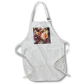 Apron - Digital artwork rendition with texture of a garden of lovely pink roses. Designs - Nature