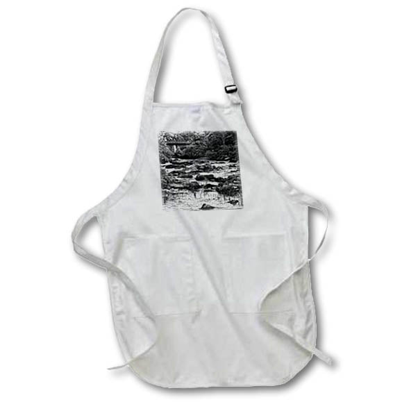 Apron - Black and white photography of Clear Creek at the OBED Nature area. Designs - Photography