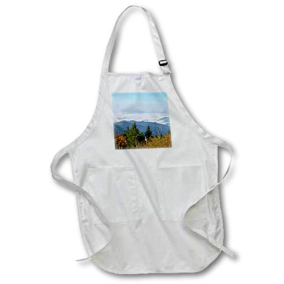 Apron - High elevation photography from Smoky Mountains with clouds in valley. Designs - Photography