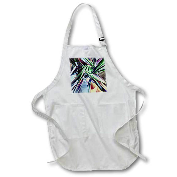 Apron - Digital art of chaotic, organic metallic shapes in a reflecting cluster. Designs - Abstract