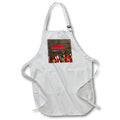 Apron - Image of Country Dark Wood With Cat And Presents Say Merry Christmas lens Art by Florene - Christmas