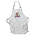 Apron - Image of Cute Sloth On Limb In Snow With Santa Hat Say Merry Christmas lens Art by Florene - Christmas