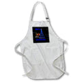 Apron - Image of Blue Outdoor Christmas Display With Gifts All lit Up lens Art by Florene - Christmas