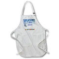 Apron - Image of Blue Christmas Tree In Snowstorm With Multi Color Gifts lens Art by Florene - Christmas