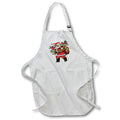Apron - Image of Image of Vintage Santa With Toy Sack Says Merry Christmas lens Art by Florene - Christmas