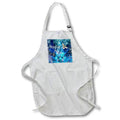 Apron - Image of Joyeux Noel On Blue Bokeh With White Peace Dove lens Art by Florene - Christmas