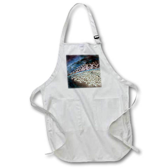 Apron - A macro, abstract photo of bubbles made in a creek from running water. Stamp City - nature