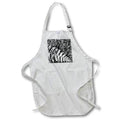 Apron - A black and white macro photograph of a fern leaf laying on moss. Stamp City - plant - black and white