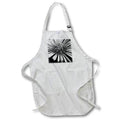 Apron - Black and white macro photo of the center of an ice plant flower. Stamp City - flowers - black and white