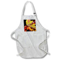 Apron - Abstract photograph of a sweetgum leaf in yellow and red. Stamp City - nature - abstract