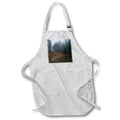 Apron - A photograph of a pond under construction on a foggy morning. Stamp City - nature