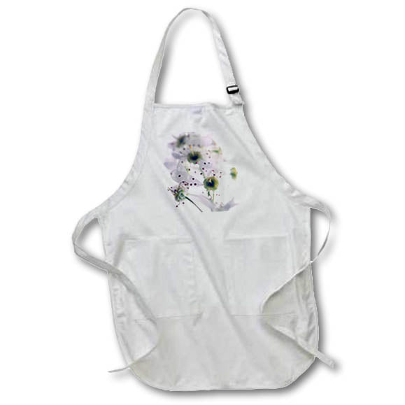 Apron - A macro photograph of the blooms from a service berry tree. Stamp City - flowers