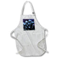 Apron - Abstract photo of coprinellus micaceus mushrooms in blue and purple. Stamp City - nature