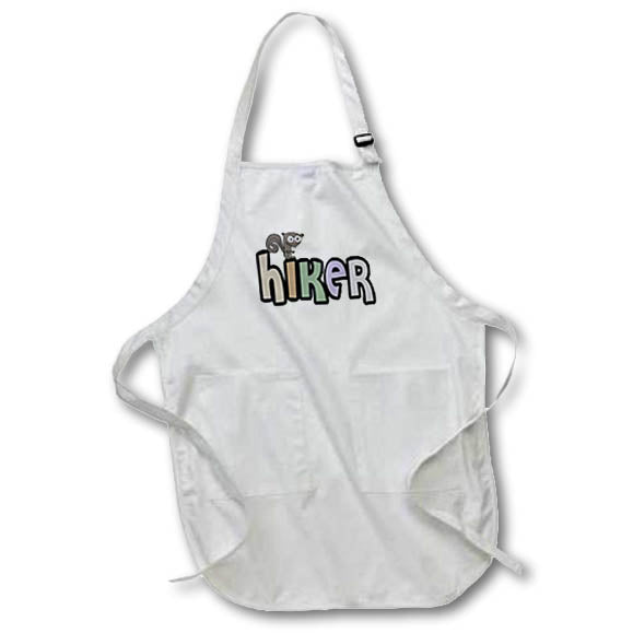 Apron - Funny Cute Hiker with Cool Colorful Font and Hiking and Squirrel Sports and Hobbies