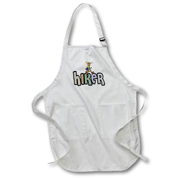 Apron - Funny Cute Moose Hiker with Cool Colorful Font and Hiking and Camping Sports and Hobbies