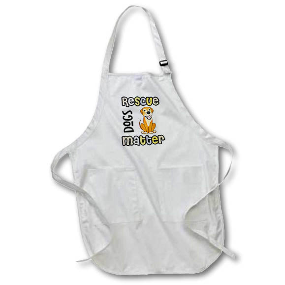 Apron - Cute Funny Rescue Dogs Matter with Labrador Mastiff Mix Dog Pets Pets