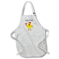 Apron - Funny Cute Cool Wine Chick Chicken Drinking Wine Cartoon Drinking