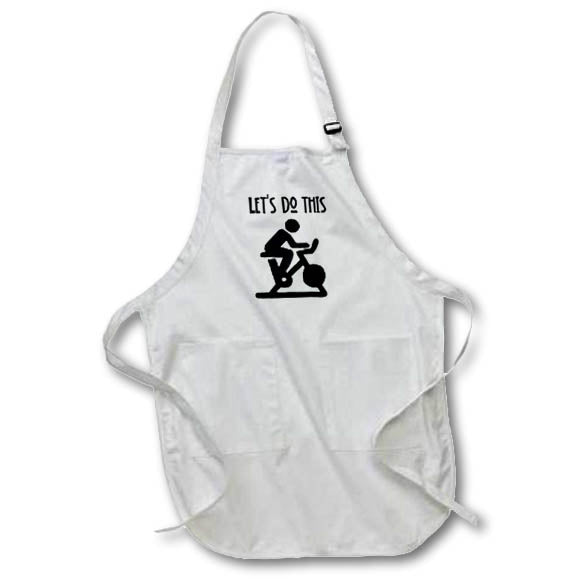 Apron - Funny Inspirational Lets do this Spin Cycle Class Indoor Cycling Bike Sports and Hobbies