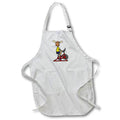 Apron - Funny Cute Moose on Spin Cycle Spin Class Indoor Cycling Bike Sports and Hobbies