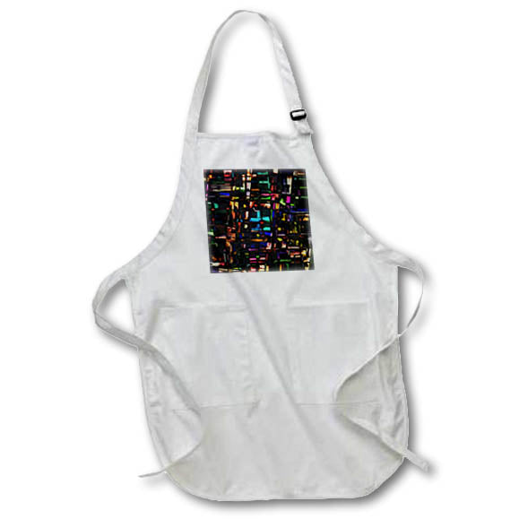 Apron - Grunge texture abstract digital artwork with random shapes and colors. Designs - Abstract