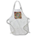 Apron - Earth tones coloration featured in a starburst tie dye graphic design. Designs - Abstract