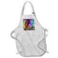 Apron - Psychedelic vibrant spectrum of colors with random distorted shapes. Designs - Abstract