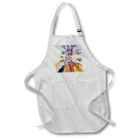 Apron - Spectrum of muted colors applied to geometric shapes with perspective Designs - Abstract