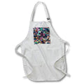 Apron - Colorful digital painting of geometric shapes based on many matchbooks. Designs - Abstract