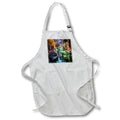 Apron - Digitally sketchy painting of colorfully enhances Venice, Italy canals. Designs - Cities And Structures