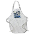 Apron - Many floating reflective three dimensional spheres in the sky, clustered Designs - Surreal