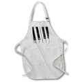 Apron - Digitally stylized close up photograph of black and white piano keys. Designs - Photography