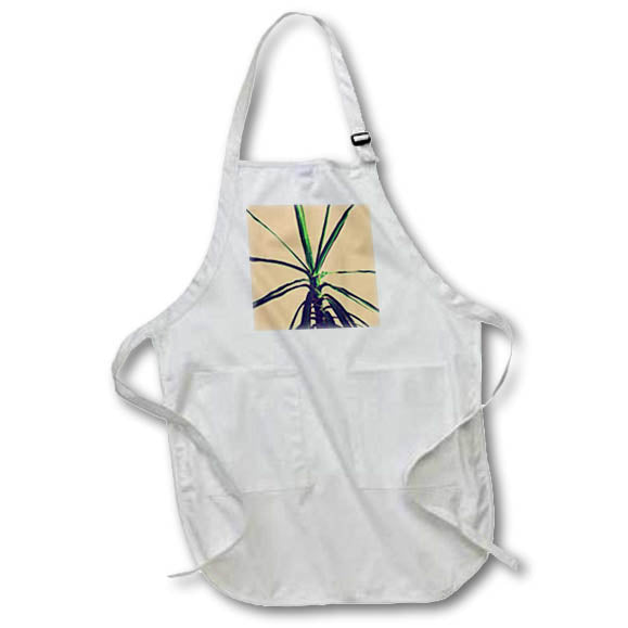 Apron - This digitally enhanced plant is colorized in orange, purple and green Designs - Nature