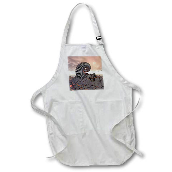 Apron - A mysterious prehistoric creature emerges from its underground domicile Designs - Science Fiction