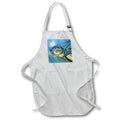 Apron - Mysterious technological spacecraft glows in the cosmos with blue hues Designs - Science Fiction