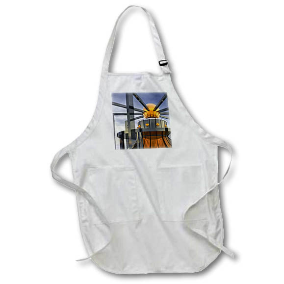 Apron - Mysterious sci fi structure appears hi tech with golden orb and supports Designs - Cities And Structures