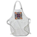 Apron - Mirror image quadrant graphic design with orange color scheme Designs - Cities And Structures