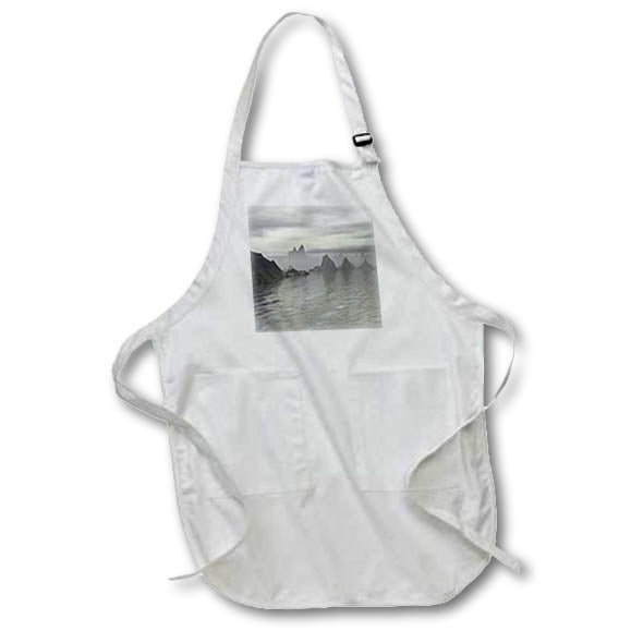 Apron - Digital artwork of science fiction landscape on another planet with water Designs - Science Fiction