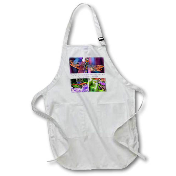 Apron - May You Touch Dragonflies And Stars Collage Good Luck Greeting Photo Collage - Good Luck Blessing