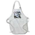 Apron - Grey and Black Ebru Marbling Effect Abstract Acrylic Painting - Abstract Art