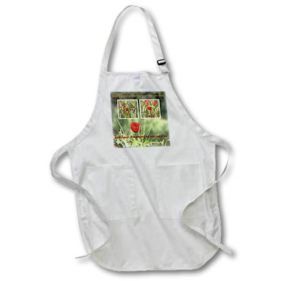 Apron - Death Leaves A Heartache Poppy Sympathy Card Artistic Collage - Sympathy