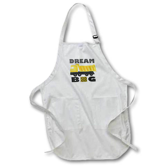 Apron - Cute Construction Dream Big Designs Kids Stuff