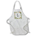 Apron - G - Orange Blossom Mint Monograms Designs Monogram Collection