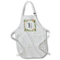 Apron - N - Orange Blossom Mint Monograms Designs Monogram Collection
